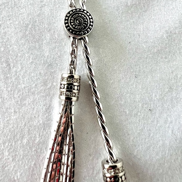CAROLINE NERON silver tassel necklace ❤️ - Picture 3 of 7